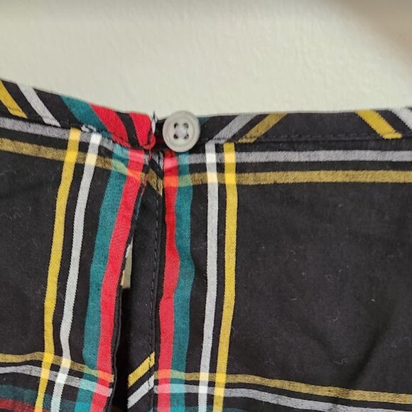 J.Crew Tartan Puff-Sleeve Top in Stretch Poplin - Picture 5 of 11